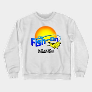 Fish On Lake Michigan Crewneck Sweatshirt